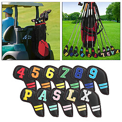 11Pack Golf Tête de Fer Couvre Set Capuchon avec Brodé Nombre Tag pour Une Reconnaissance Facile de Transport Protection Accessoires