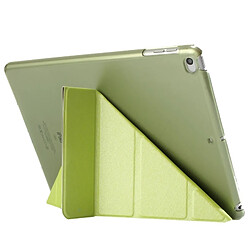 Wewoo Smart Cover vert pour iPad 9.7 pouces 2017 et Air Silk Texture Horizontal déformation Flip étui en cuir avec trois pliage titulaire pas cher