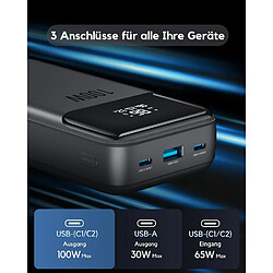 Acheter SANAG Batterie Externe 25000Mah 100W Power Bank Charge Rapide Qc3.0 Pd3.0 Chargeur Externe Batterie Portable Externe Pour Macbook Dell Deck Iphone Samsung Android Phone Ipad Airpods Bracelet De Sport