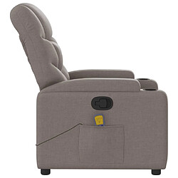 Acheter vidaXL Fauteuil de massage inclinable Taupe Tissu