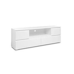 Mes Meuble TV 4 tiroirs 160x40,1x53 cm blanc - MITZ