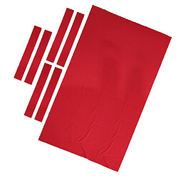 Avis 2pcs/Set Nappe de Table de Billard avec 12 Pièces Bandes Latérales pour Table de Billard, Nappe en Nylon, Vert et Rouge, 2.6x1.45m