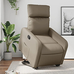 Maison Chic Fauteuil Relax pour salon, Fauteuil inclinable Cappuccino Similicuir -GKD66186