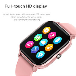 Avis Universal Smartwatch Température Imperméable Full Touch Fitness Tracker Surveillance de la fréquence cardiaque Montre pour femmes et hommes (rose)