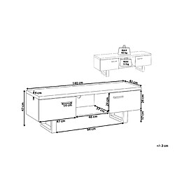 Avis Beliani Meuble TV Bois foncé TIMBER