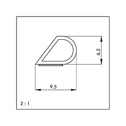 Fp Joint porte 25m Résistant.232 Auto-adhésif, autocollant marron 95mm x H 65mm Silicone