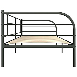 Acheter vidaXL Cadre de lit de repos sans matelas gris métal 90x200 cm