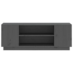 Acheter vidaXL Meuble TV Gris 110x35x40,5 cm Bois de pin massif