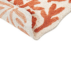 Beliani Tapis de bain 60 x 90 cm orange DERIK pas cher