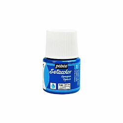 Pebeo Peinture textile Setacolor opaque - Bleu cobalt - 45 ml