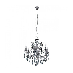 Luminaire Center Lustre en cristal Barocco Black Noir