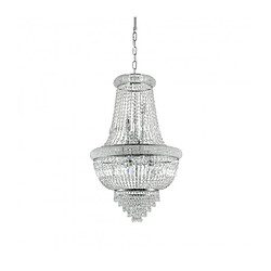 Ideal Lux Grand Chandelier Dubai Métal Chrome 10 ampoules 98cm