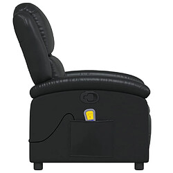 Acheter vidaXL Fauteuil de massage inclinable Noir Similicuir