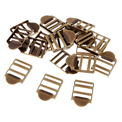 Avis 20pcs métal sangle échelle échelle boucles bagages sangle ajusteur bronze