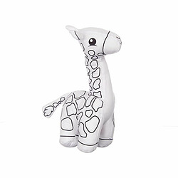 Pincello Peluche à colorier Blanc Noir Tissu 17 x 22 x 9 cm Girafe (8 Unités)