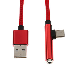 Avis usb 3.0 type-c 3.5mm prise casque audio câble adaptateur chargeur séparateur rouge