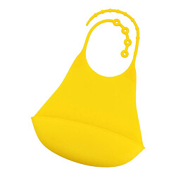 Bavoir Adulte Silicone Vêtements Réutilisables Manger Protège Temps De Repas Jaune pas cher