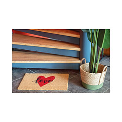 Aubry Gaspard Paillasson en fibre de coco 60 x 40 cm Coeur Love.