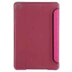 Avis Wewoo Smart Cover Magenta pour iPad mini 4 Transformers Style soie Texture horizontale Flip solide couleur étui en cuir avec support