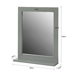 Avis SoBuy FRG129-SG Miroir Mural Gris L32cm x H40cm Meuble Salle de Bain