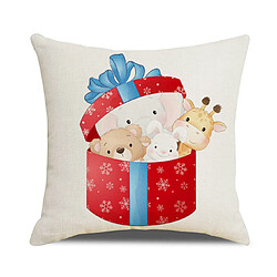 P134 4PCS 45 * 45cm Noël dessin animé de bonhomme de neige Pichée de neige Taie d'oreiller Maison de vacances Décoration Couverture Canapé Coussin Coussin Chambre Coussin d'oreiller