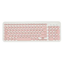 Clavier ultra mince clavier multimédia filaire filaire USB 96 touches rose