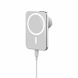 Universal Chargeur magnétique sans fil 15W pour 12 Pro max 12 mini évents d'air de recharge rapide Aimant capable d'absorber le téléphone Porte-voiture | Chargeur sans fil (blanc)