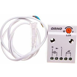 ORNO CR-233 Interrupteur Crepusculaire 10W - 2300W IP65 Résistant Aux Intempéries (Montage en surface pré-câblé)