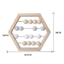 Avis Wewoo Abacus En Bois Naturel Perles Artisanat Bébé Apprentissage Éducatif Jouets Éducatifs Décor De Chambre De Blanc Argent