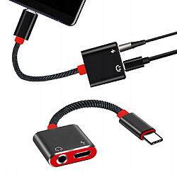 GUPBOO Adaptateur USB-C vers Jack 3,5 mm 2 en 1 pour Mi 11T/Pro,JL2092