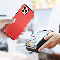 Avis Avizar Coque iPhone 13 Pro avec Rangement Carte Coulissant Antichoc Defender Rouge