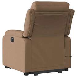 Avis vidaXL Fauteuil inclinable de massage électrique Marron Tissu