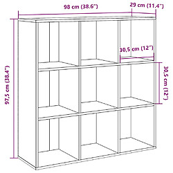 vidaXL Armoire à livres chêne artisanal 98x29x97,5 cm pas cher