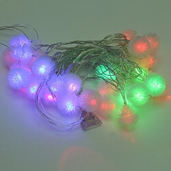 Wewoo Guirlande blanc Pendentif boule de neige multicolore 30-LED 7m décoration guirlandes AC 12-240V / EU Plug