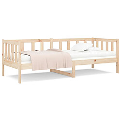 vidaXL Lit de jour sans matelas 90x190 cm bois de pin massif