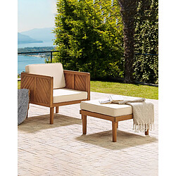 Beliani Chaise de jardin BARATTI Bois Bois clair