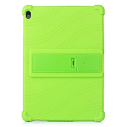 Coque en silicone avec béquille coulissante vert pour votre Lenovo Tab M10 TB-X605F