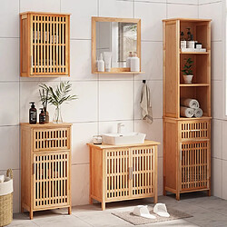 vidaXL Ensemble de meubles de salle de bain 5 pcs bois massif de noyer