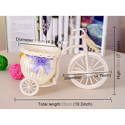 Wewoo Panier De Fleur Vase À La Main Paniers De Rotin Grand Tricycle Vélo Maison Jardin Décoration De Fête De Mariage, Aléatoire Ruban De Soie Couleur Livraison pas cher