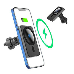 Chrono Chargeur de voiture sans fil, support de voiture magnétique à charge rapide compatible avec iPhone 13/13 Pro/13 Pro Max/13 Mini/iPhone 12/12 Pro/12 Pro Max/12 Mini, support de téléphone à induction Support de support Mag Safe Case (Noir)