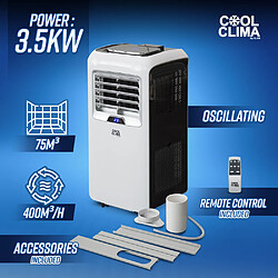 Climatiseur mobile 12000BTU - 3.5KW avec télécommande - Cool Clima