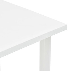 Avis vidaXL Table de jardin Blanc 80x75x72 cm Plastique