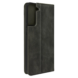 Avizar Etui Folio Samsung Galaxy S22 Plus Porte Carte Simili Cuir Daim gris