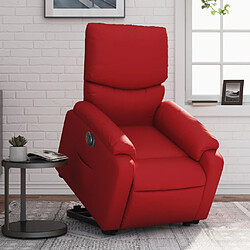 vidaXL Fauteuil inclinable électrique rouge similicuir