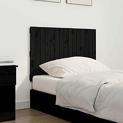 Avis Maison Chic Tête de lit scandinave pour lit adulte,Meuble de chambre murale Noir 95,5x3x60 cm Bois massif de pin -MN29564