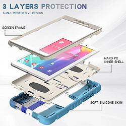 Coque en TPU + silicone, antichoc avec béquille coloré/bleu pour votre Samsung Galaxy Tab A 8.0 Wi-Fi (2019) SM-T290/T295