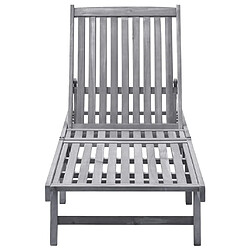 Helloshop26 Transat chaise longue bain de soleil lit de jardin terrasse meuble d'extérieur bois d'acacia solide 02_0012703