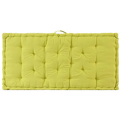 Decoshop26 coussin de canapé palette 100 % coton 120x80x10 cm vert DEC021820 pas cher