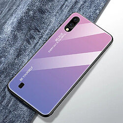 Wewoo Coque Pour Galaxy M10 Gradient Color Glass Case Light Purple