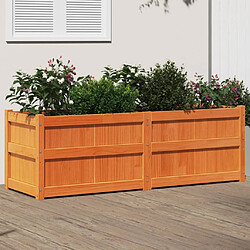 Maison Chic Jardinière,Bac à fleurs - pot de fleur cire marron 150x50x50 cm bois de pin massif -GKD71741